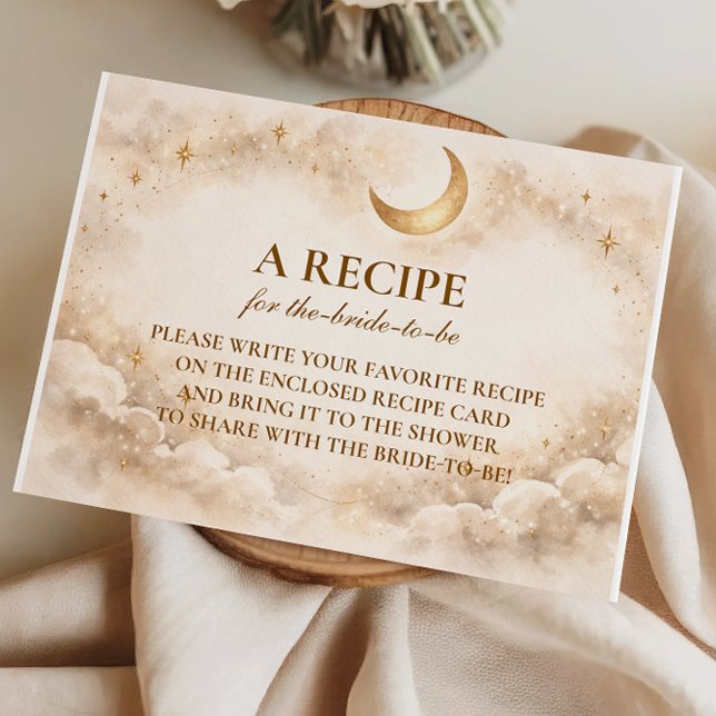 Celestial Gold Arch Bridal Shower Enclosure Card (Creator Uploaded)