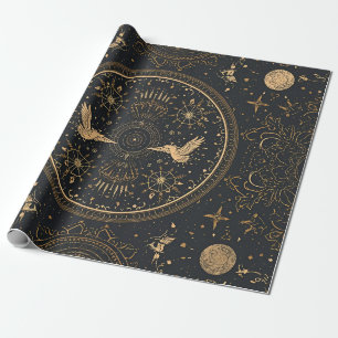 Celestial Gold Baroque Wrapping Paper