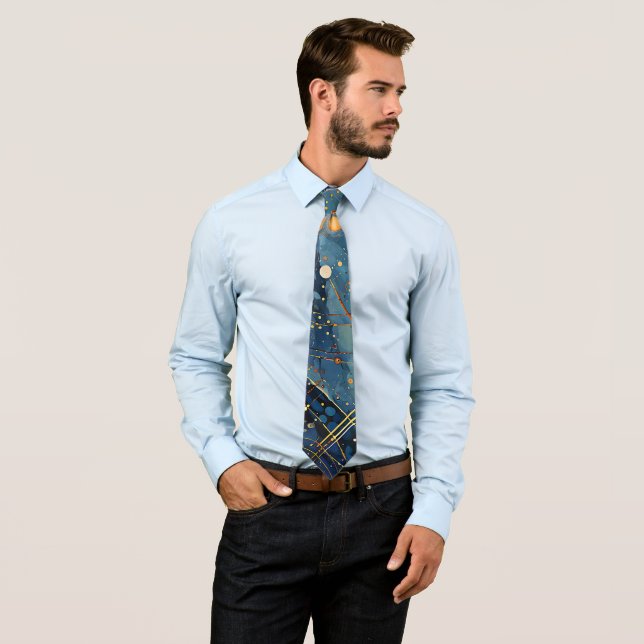 Celestial Gold Galaxy Neck Tie (In Situ)
