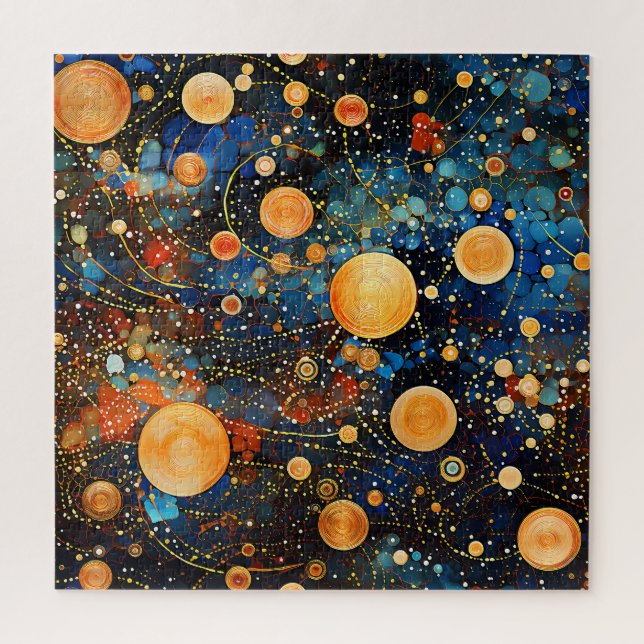 Celestial Gold Galaxy Puzzle (Vertical)