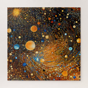 Celestial Gold Galaxy Puzzle