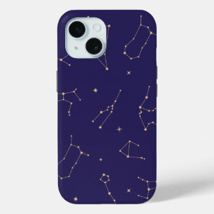 Celestial Gold Star Solareclipse Theme iPhone 15 Case