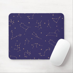 Celestial Gold Star Solareclipse Theme  Mouse Mat
