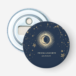 Celestial Gold Sun And Moon Stars Bottle Opener
