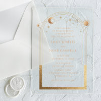 Celestial Gold Sun Moon Astronomy Wedding