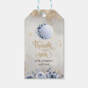 Celestial Gold Sun,Moon Roses Stars Night Sky  Gift Tags