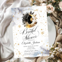 Celestial Gold Sun,Moon,Stars Flower Bridal Shower