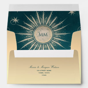 Celestial Gold Wedding Envelope
