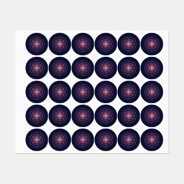 Celestial Golden Mandala — Balance in the Infinite (Sheet)