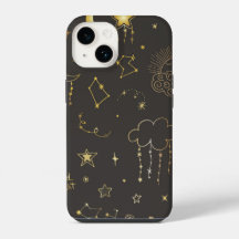 Celestial Golden Stars, Moon & Constellations