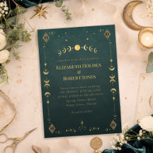 Celestial Gothic Dark Teal Wedding