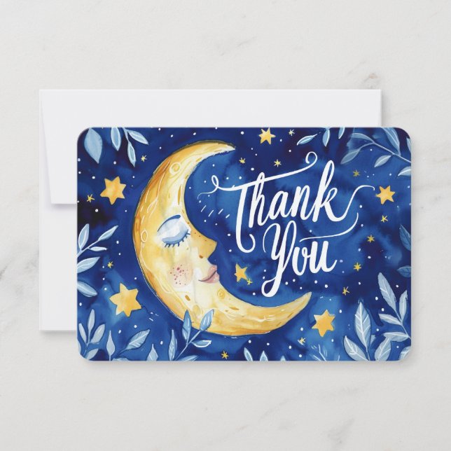 Celestial Gratitude Blank Thank You Card (Front)