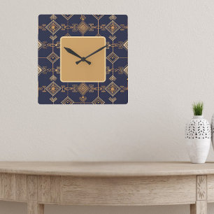 Celestial Grid Square Wall Clock