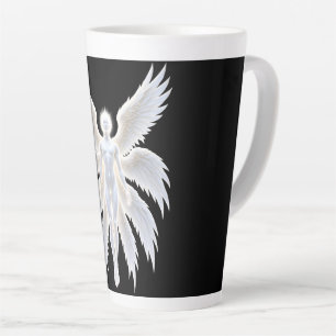 Celestial Guardian Angel Fantasy Art Latte Mug