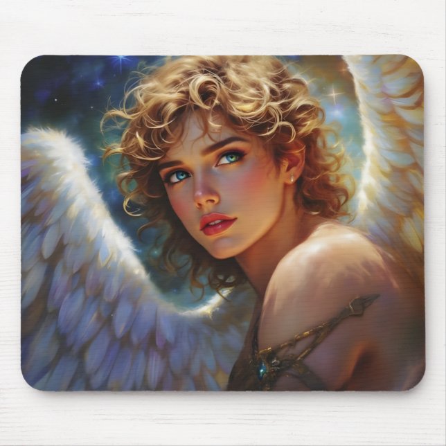 Celestial Guardian – Angel of the Stars Mouse Mat (Front)