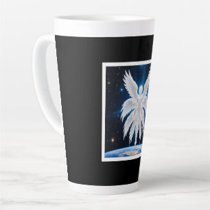 Celestial Guardian Fantasy Art Latte Mug