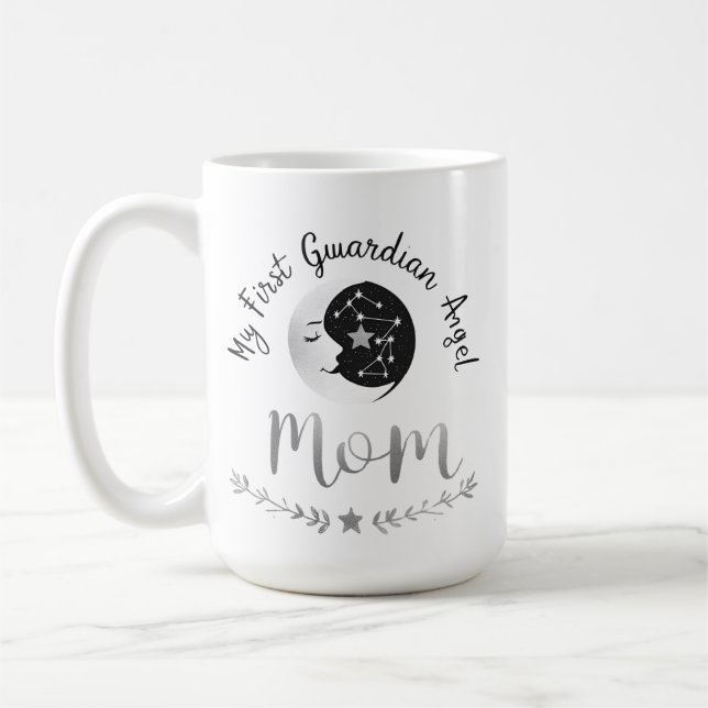 Celestial Guardian Mum | Moon & First Journey Art Coffee Mug (Left)