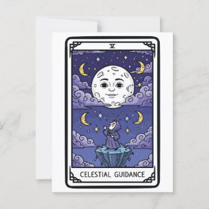 Celestial Guidance - Witch looking at moon Postcard