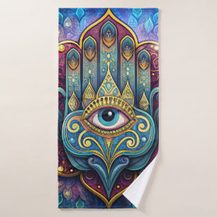 Celestial Hamsa  Bath Towel