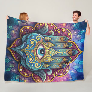 Celestial Hamsa  Fleece Blanket