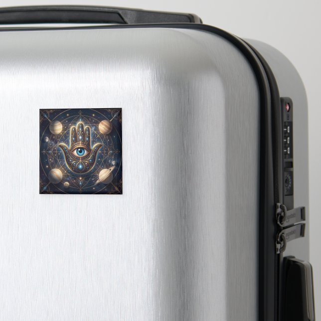 Celestial Hamsa Hand & Evil Eye Cosmic Protection  Magnet (In Situ (Luggage))