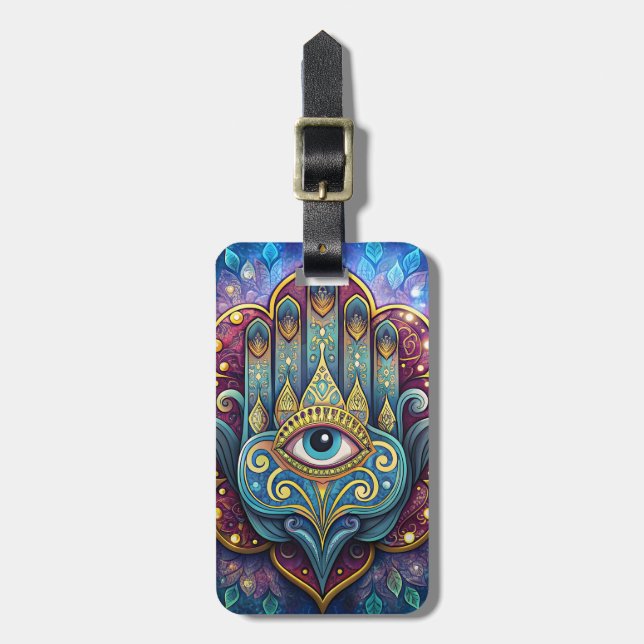 Celestial Hamsa  Luggage Tag (Front Vertical)