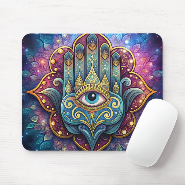 Celestial Hamsa  Mouse Mat (With Mouse)