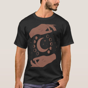 Celestial Hands Sun And Moon Moon Phase Mystic Han T-Shirt