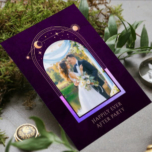 Celestial Happily Ever After Wedding Reception Invitation