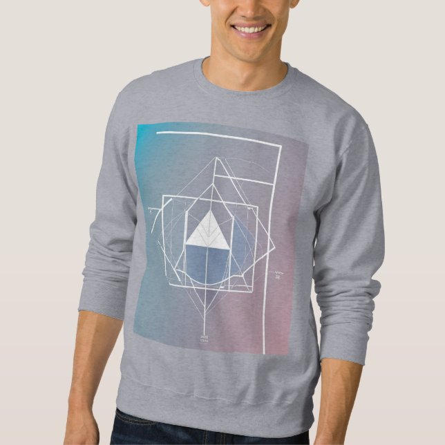 Celestial Harmony: Gravity-Inspired Planet-Moon Em Sweatshirt (Front)