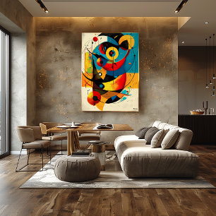 Celestial Harmony – Mid-Century Geometric Flow Wal Poster