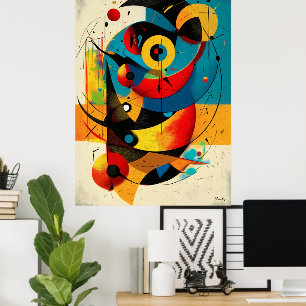 Celestial Harmony – Mid-Century Geometric Flow Wal Poster