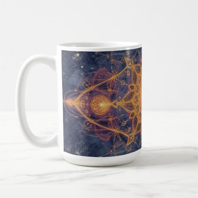 Celestial Harmony – Portal of the Sacred Light Coffee Mug (Left)