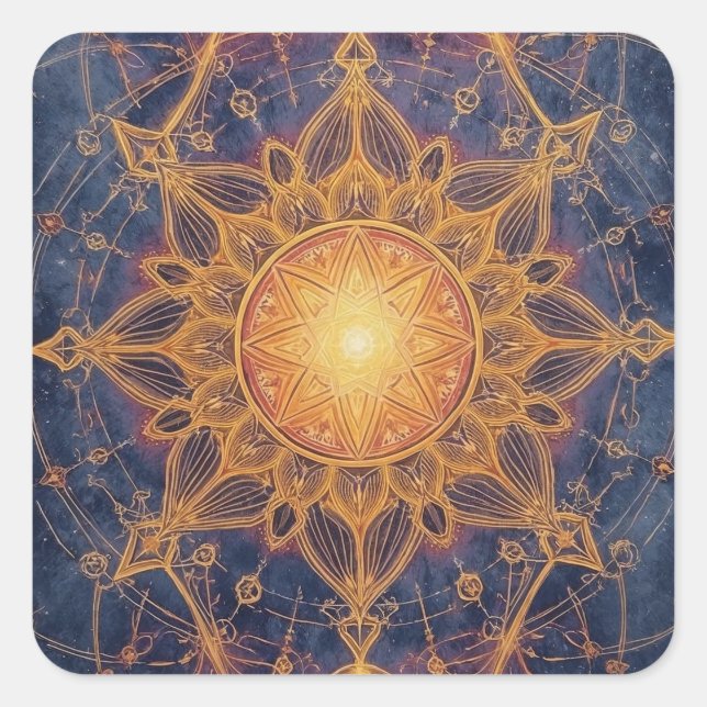 Celestial Harmony – Portal of the Sacred Light Square Sticker (Front)
