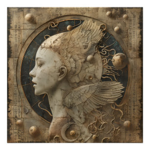 Celestial Harmony - Steampunk Angelic Photo Print