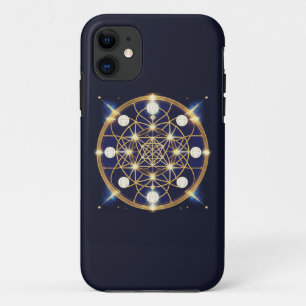 Celestial Harmony – The Light Within the Grid iPhone 11 Case