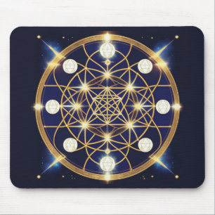 Celestial Harmony – The Light Within the Grid Mouse Mat