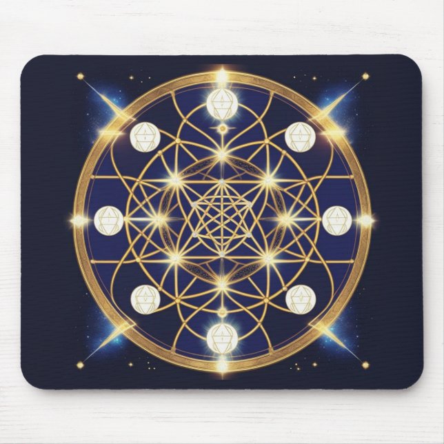 Celestial Harmony – The Light Within the Grid Mouse Mat (Front)
