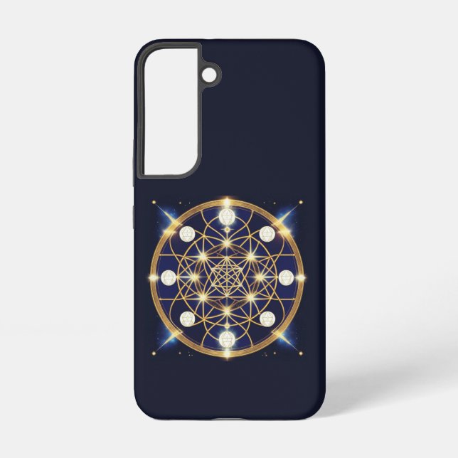 Celestial Harmony – The Light Within the Grid Samsung Galaxy S22 Case (Back)