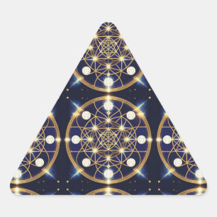 Celestial Harmony – The Light Within the Grid Triangle Sticker