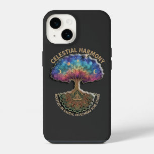 Celestial Harmony Tree Cosmic Meditation Mandala iPhone 14 Case