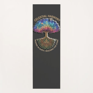 Celestial Harmony Tree Cosmic Meditation Mandala Yoga Mat