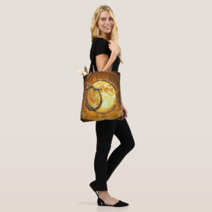 Celestial Harp of the Golden Moon Tote Bag