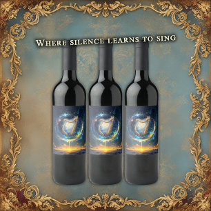Celestial Harp of the Moonbound Skies. Wine Label