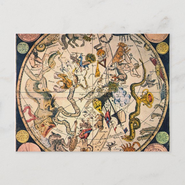 Celestial Hemisphere, 1790 Postcard (Front)