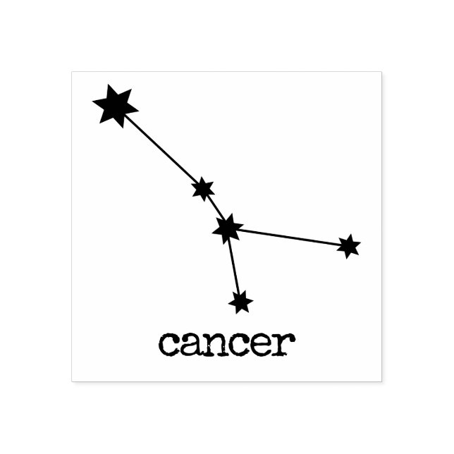 Celestial Horoscope Cancer Rubber Stamp (Imprint)