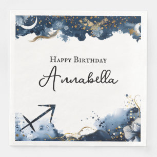 Celestial Horoscope Sagittarius Birthday Napkin
