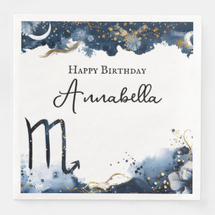 Celestial Horoscope Scorpio Birthday Napkin