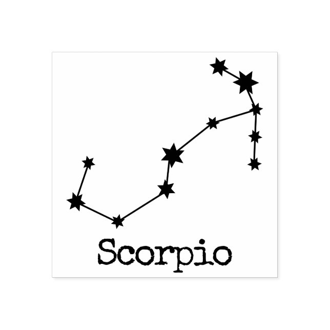 Celestial Horoscope Scorpio Rubber Stamp (Imprint)