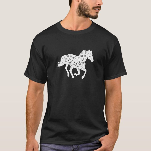 Celestial Horse for Horseback Riding Horse Barrel  T-Shirt (Front)
